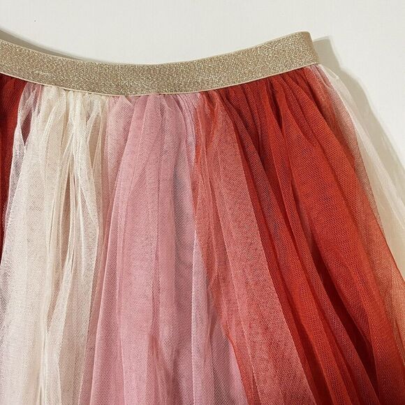 Sweet Wink Rose Fairy Tutu Tulle Skirt Fall Pink Orange Girls Size 6-8 years - Picture 5 of 11